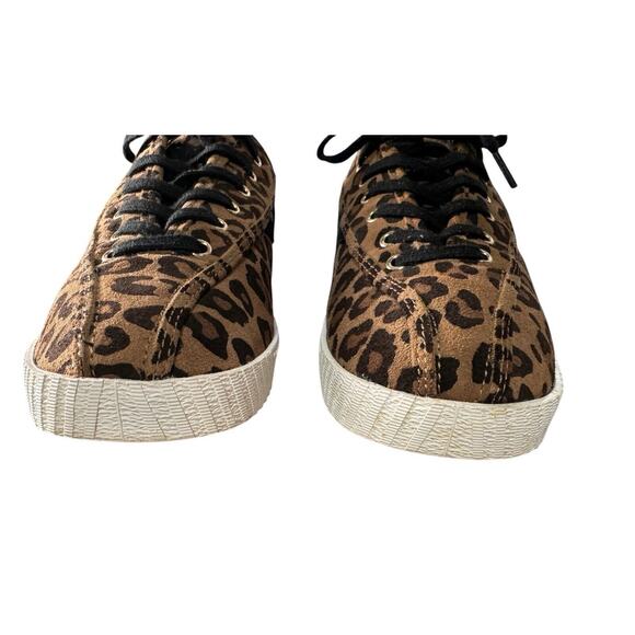 Tretorn Womens Leather Nylite Plus 2 Leopard Animal Print Sneakers Shoes, Size 9 - Picture 3 of 10